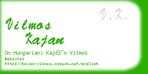 vilmos kajan business card